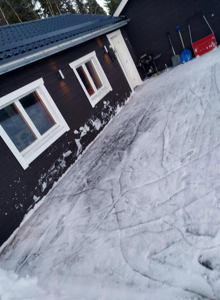 Snöskottning · uppfart